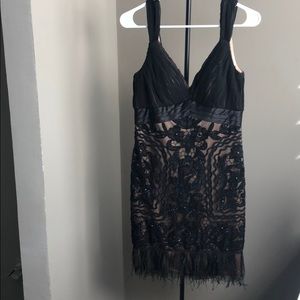Black sequins and beaded dress, size 4